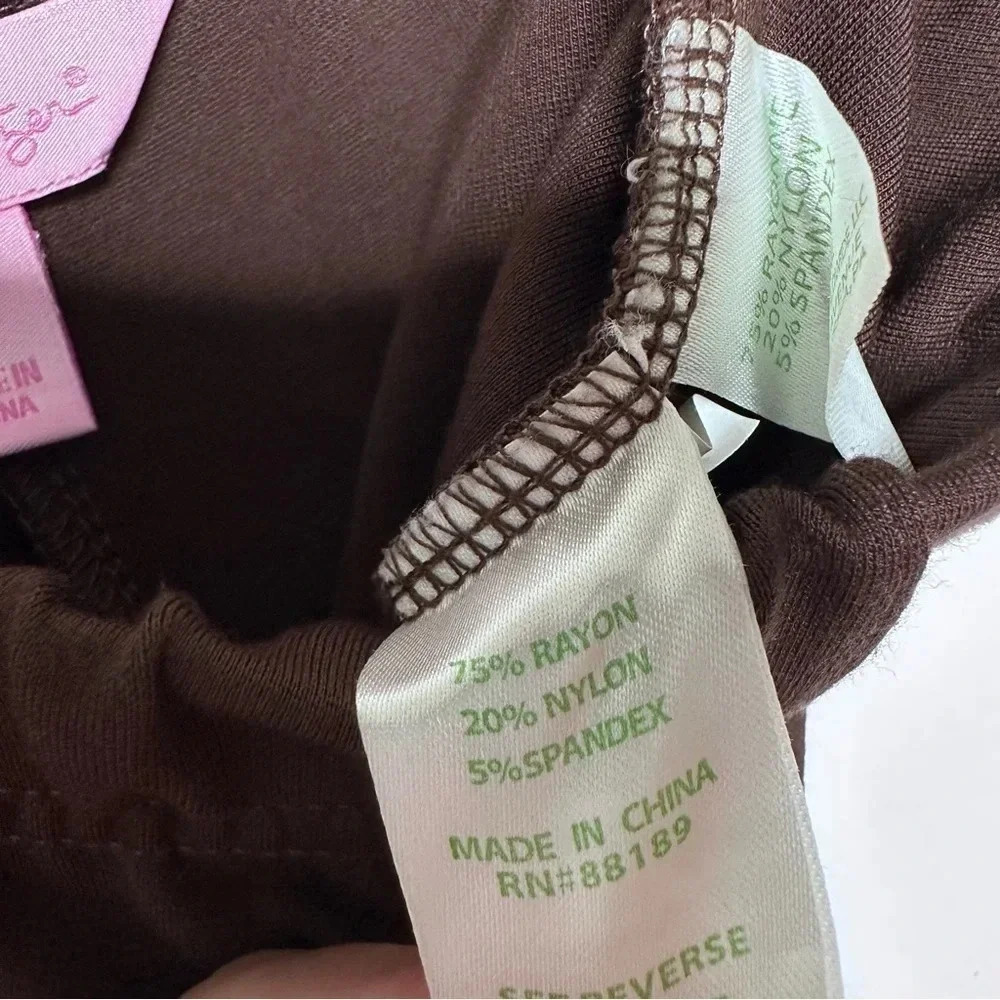 Lilly Pulitzer Brazilian Brown Pull-On Ponte’ Seamed Travel Pants Size Small - Picture 8 of 8